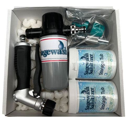 SAGEWASH SANITIZER TRIGGER SYSTEM  STARTER PACK  Includes 2 Tablets
